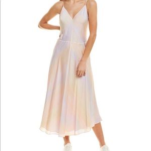 Vince Silk Tie Dye Pastel Rainbow Dress